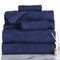 Lavish Home 10 Piece Cotton Towel Set Navy Ribbed Bath Towels Hand Towels Washcloths